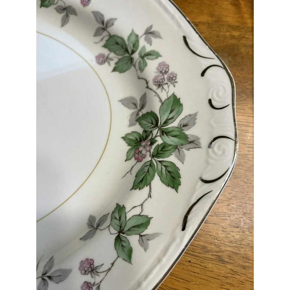 Vintage Homer Laughlin Eggshell Georgian Floral 14” Serving Plate Platter